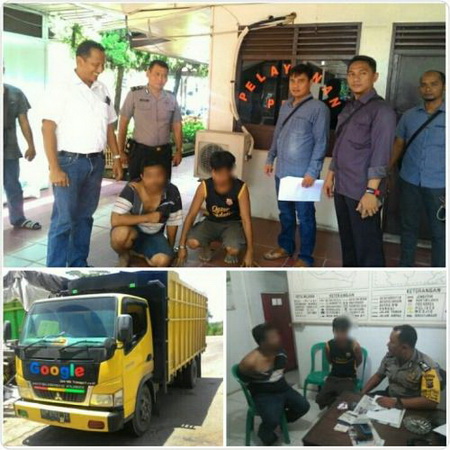 Dua dari Tiga Pencuri Truk Ditangkap Pemilik di KM 16 Kulim-Duri